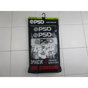 PSD Standard Core White Roses Print Men's Large (36-38)‎ Premium Boxer Briefs